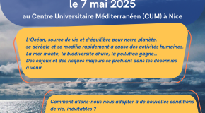 Conférence océan 2100 : enjeux et risques – 7/05 au CUM à Nice